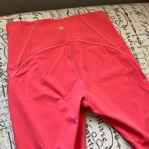 Lululemon Coral colored Training pants 27”